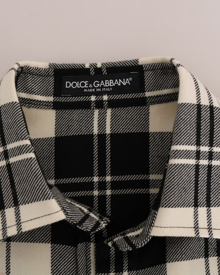 Dolce & Gabbana Black White Fairy Tale Crystal Shirt