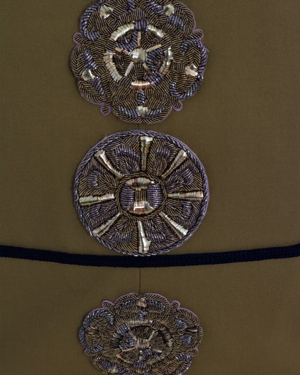 Dolce & Gabbana Yellow Crystal Cross Vest Jacket