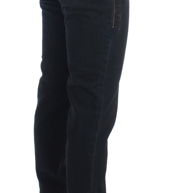 Costume National Blue Cotton Slim Pants Denim Jeans