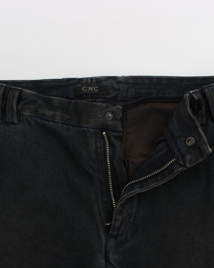 Costume National Blue Cotton Slim Pants Denim Jeans