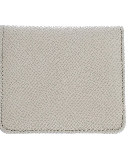 Dolce & Gabbana White Dauphine Leather Case Wallet