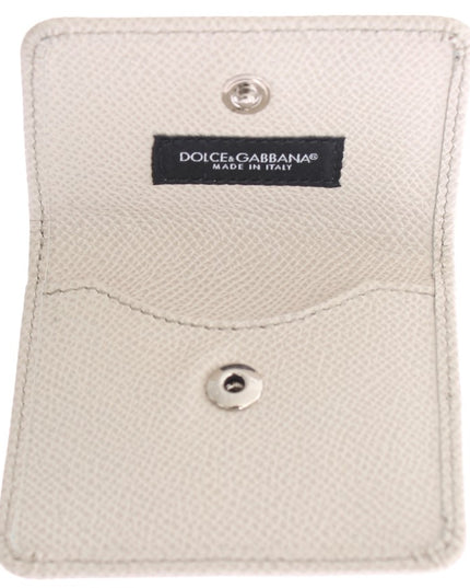 Dolce & Gabbana White Dauphine Leather Case Wallet