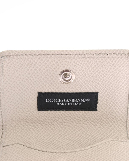 Dolce & Gabbana White Dauphine Leather Case Wallet