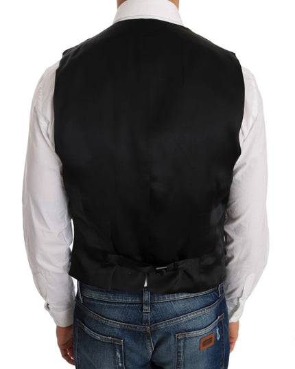 Dolce & Gabbana Black Wool Silk Vest