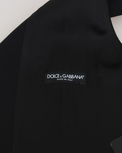 Dolce & Gabbana Black Wool Silk Vest