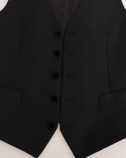 Dolce & Gabbana Black Polka Dot Pattern Vest
