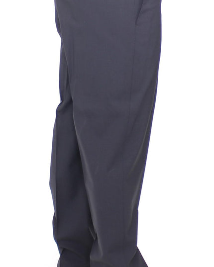 Dolce & Gabbana Black Wool Stretch Pleated Pants