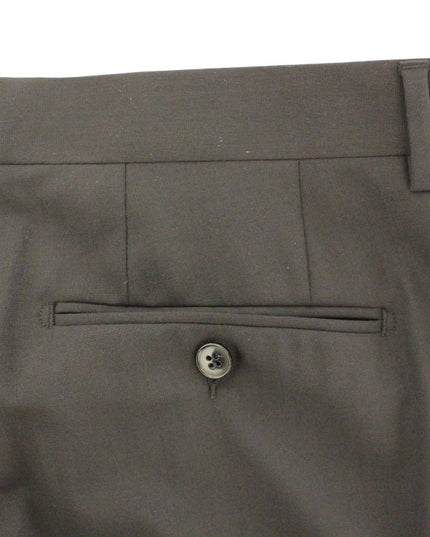 Dolce & Gabbana Black Wool Stretch Pleated Pants