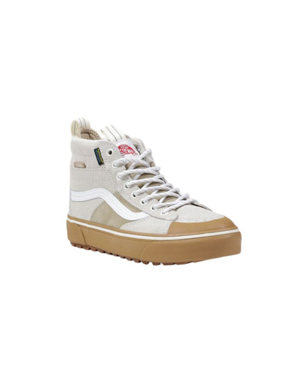 Vans Beige Leather High Top Sneakers
