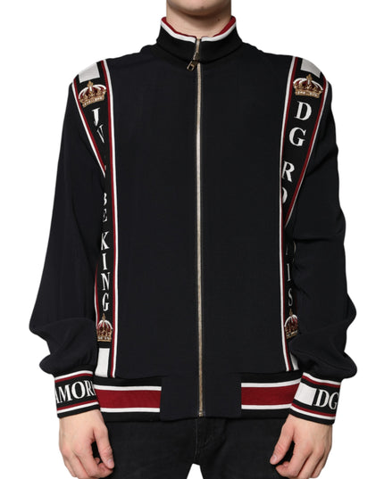 Dolce & Gabbana Black DG King Full Zip Sweatshirt Sweater