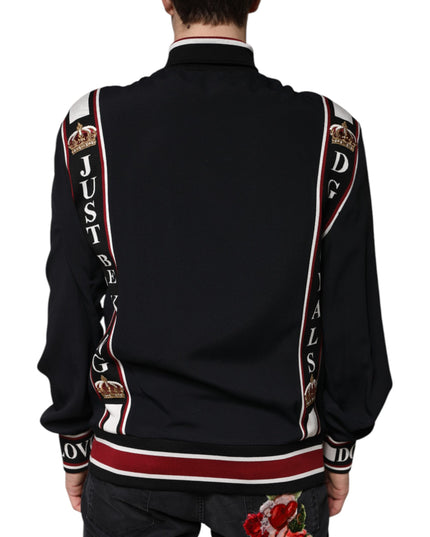 Dolce & Gabbana Black DG King Full Zip Sweatshirt Sweater