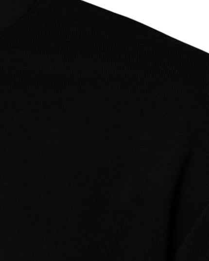 Versace Black Medusa Embroidery Crew Neck Pullover Sweater