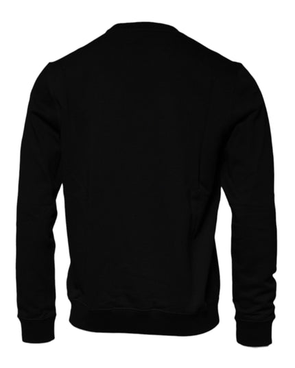 Versace Black Medusa Fleece Men Crew Neck Sweatshirt Sweater