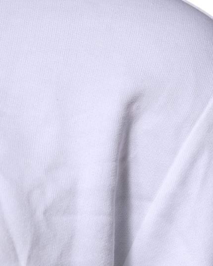 Versace White Medusa Embroidery Crew Neck Pullover Sweater