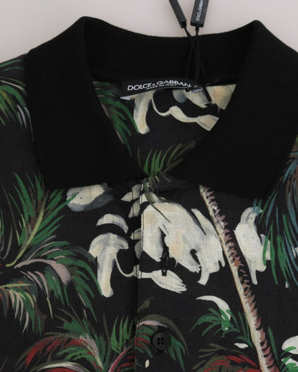 Dolce & Gabbana Black Volcano Sicily Short Sleeve T-Shirt