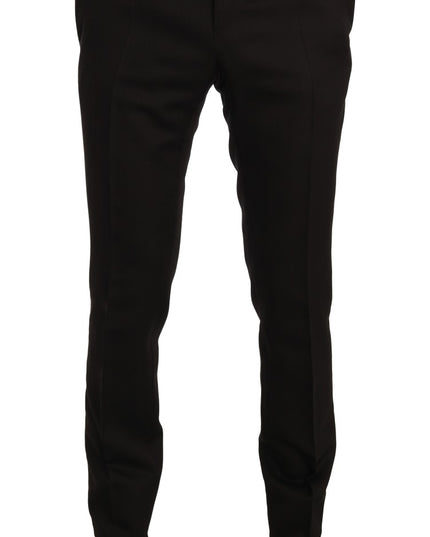 Dolce & Gabbana Brown Wool Crystal Bee Slim Fit MARTINI