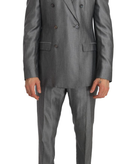 Dolce & Gabbana Black Stretch Crystal Bee Slim Fit Suit