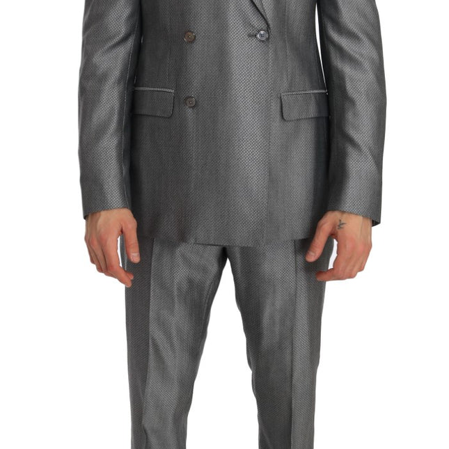 Dolce & Gabbana Black Stretch Crystal Bee Slim Fit Suit