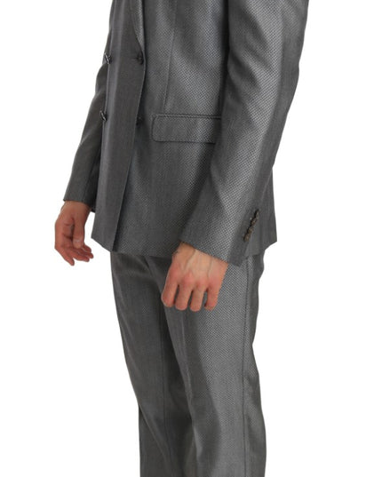 Dolce & Gabbana Black Stretch Crystal Bee Slim Fit Suit