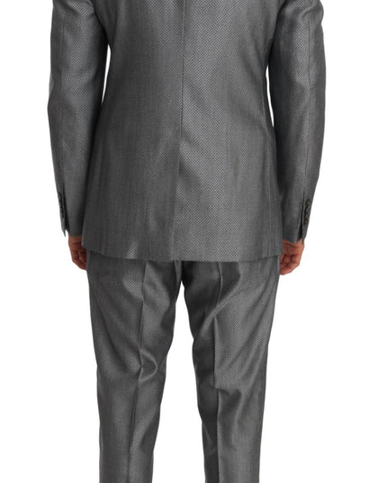 Dolce & Gabbana Black Stretch Crystal Bee Slim Fit Suit