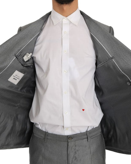 Dolce & Gabbana Black Stretch Crystal Bee Slim Fit Suit