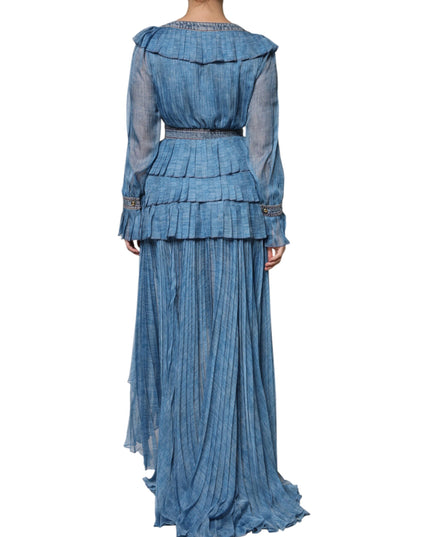 Philosophy Blue Layered Long Sleeve Dress