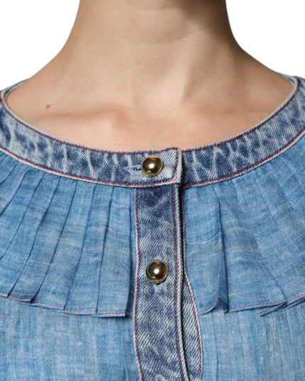 Philosophy Blue Layered Long Sleeve Dress