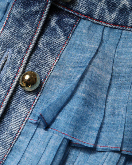 Philosophy Blue Layered Long Sleeve Dress