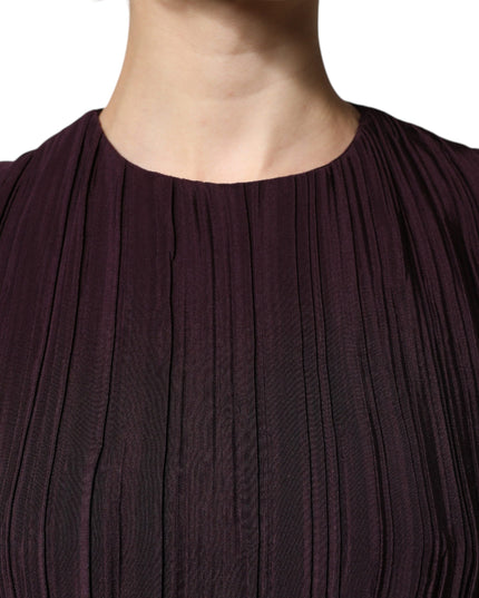 Barbara Casasola Brown Silk Short Sleeves Sheath Maxi Dress