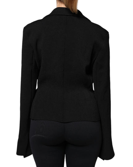 Dolce & Gabbana Black Viscose Single Breasted Blazer Jacket