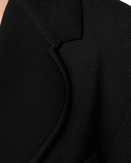 Dolce & Gabbana Black Viscose Single Breasted Blazer Jacket