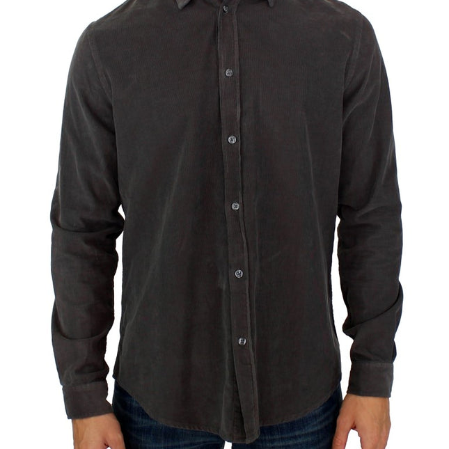 GF Ferre Green Button Front Cotton Casual Shirt