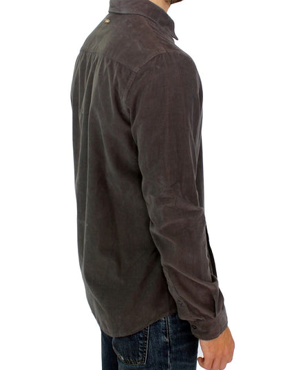 GF Ferre Green Button Front Cotton Casual Shirt