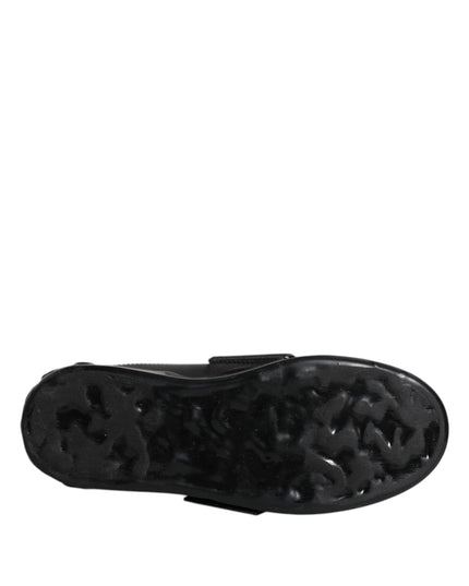 Dolce & Gabbana Black D&G AMORE Low Top Sneakers Shoes