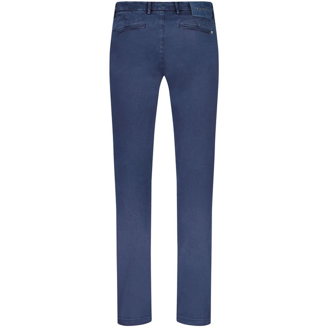 Tramarossa Blue Cotton Men Chino Trouser