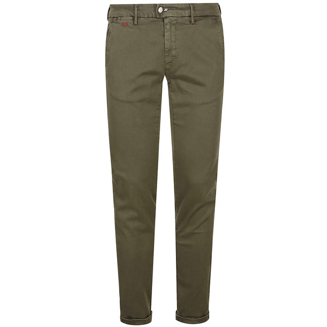 Tramarossa Green Cotton Men Chino Pants