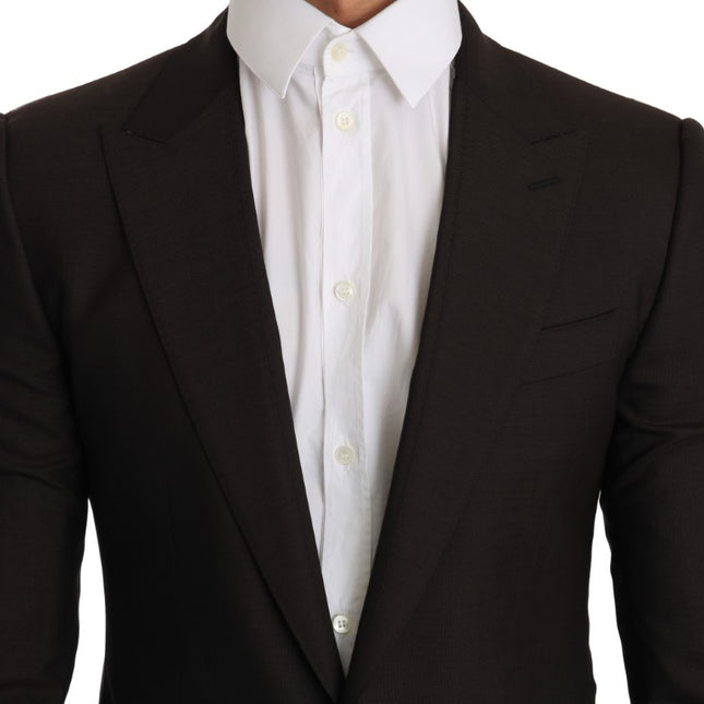 Dolce & Gabbana Brown Wool SICILIA Jacket Coat Blazer