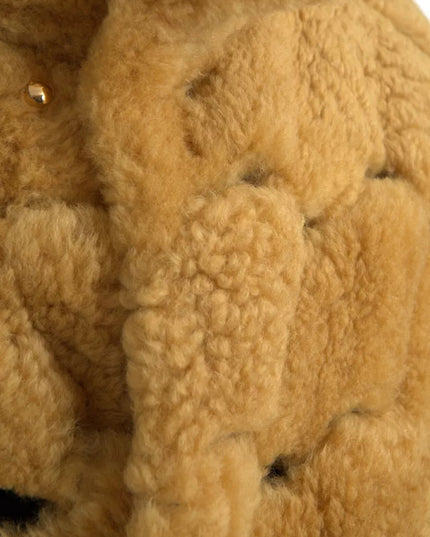 Bottega Veneta Yellow Wool Long Teddy Coat Jacket