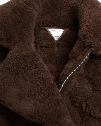 Bottega Veneta Brown Fur Lamb Shearling Coat Jacket