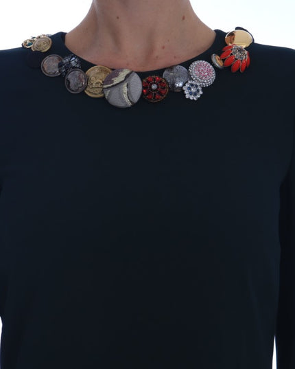 Dolce & Gabbana Crystal Green Stretch A-Line Short Dress