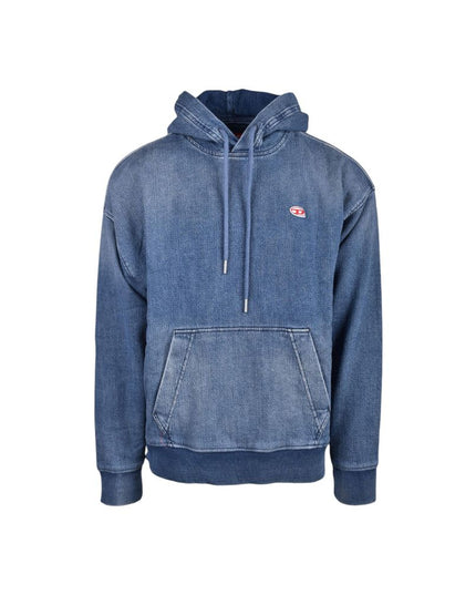 Diesel Blue Cotton Hoodie