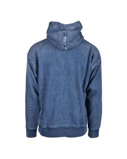 Diesel Blue Cotton Hoodie
