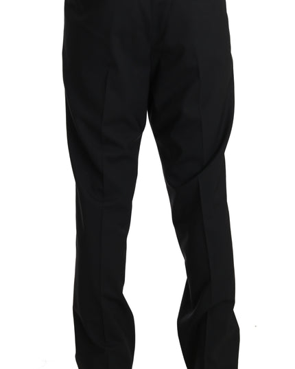 Dolce & Gabbana Black Wool Stretch Formal Trousers