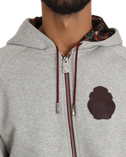 Billionaire Italian Couture Gray Cotton Sweater Pants Tracksuit