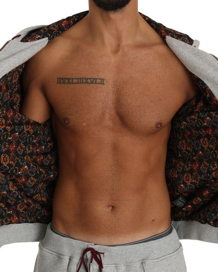 Billionaire Italian Couture Gray Cotton Sweater Pants Tracksuit