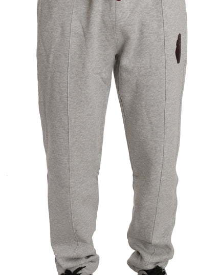 Billionaire Italian Couture Gray Cotton Sweater Pants Tracksuit