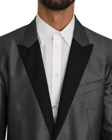 Dolce & Gabbana Gray Patterned MARTINI 2 Piece Suit