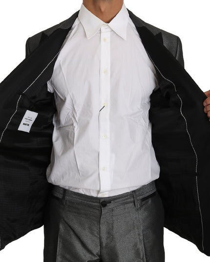 Dolce & Gabbana Gray Patterned MARTINI 2 Piece Suit