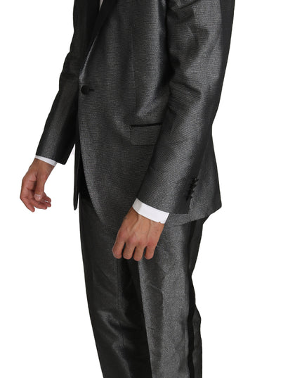 Dolce & Gabbana Gray Patterned MARTINI 2 Piece Suit
