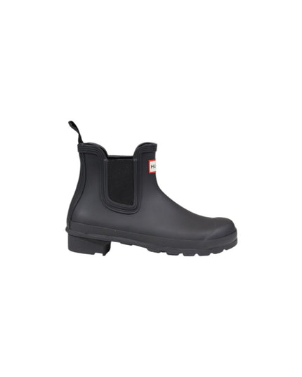 Hunter Black Recycled Polyester Ankle Boots
